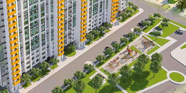 новостройка план двора дома
